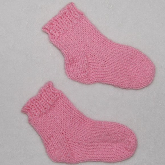 NEW Handmade Girls Pink Ankle Socks - Picture 4 of 7